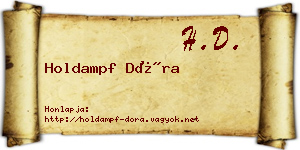 Holdampf Dóra névjegykártya